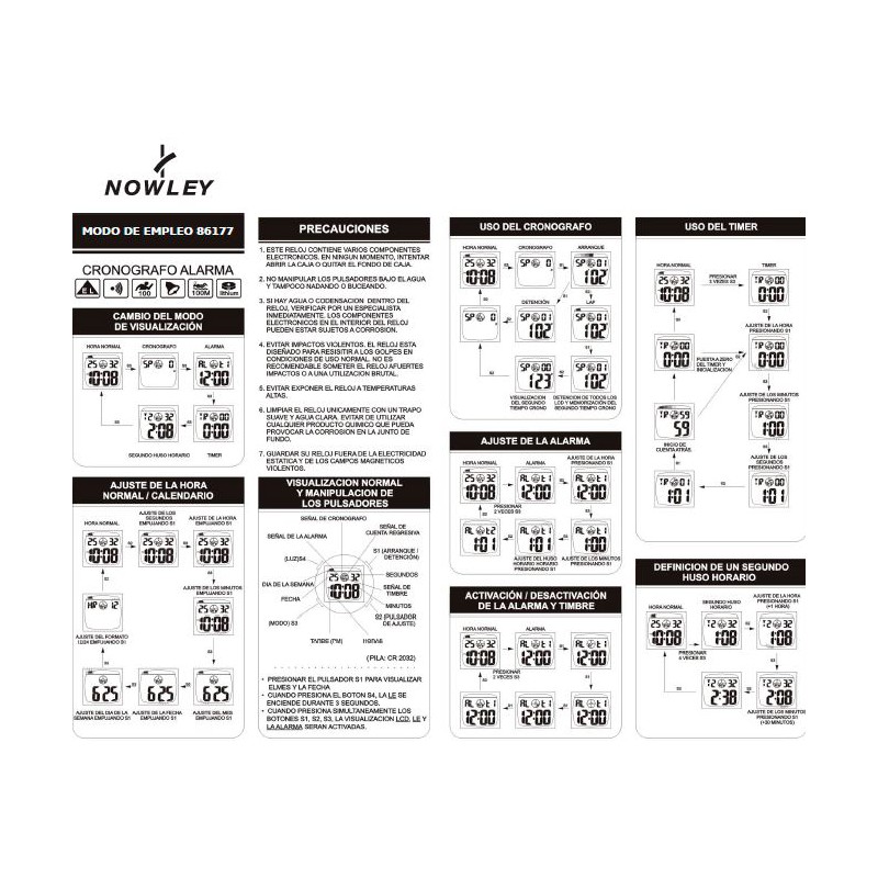 Reloj nowley digital instrucciones deals
