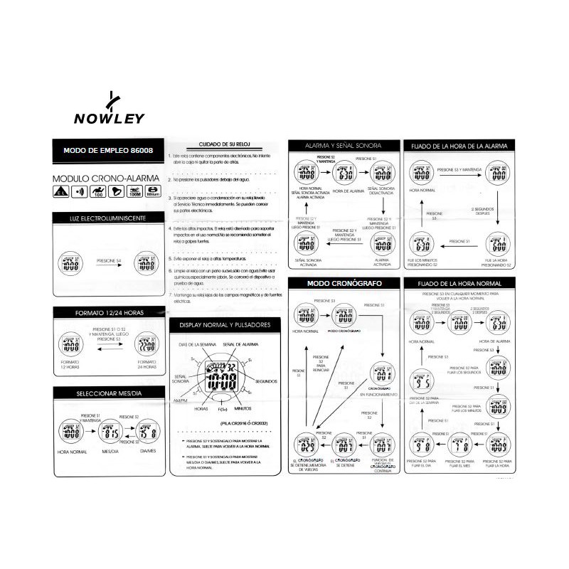 Reloj nowley digital instrucciones deals