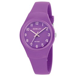 RELOJ NOWLEY DIGITAL NIÑA violeta con dibujos de estrellas